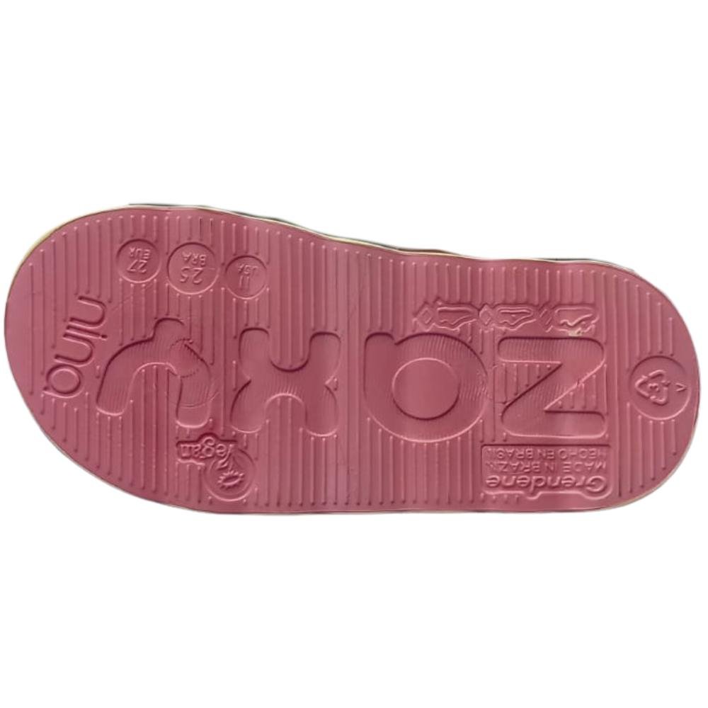 SANDÁLIA ZAXYNINA FLORES REF: 19224 MENINA Off White/Rosa 5