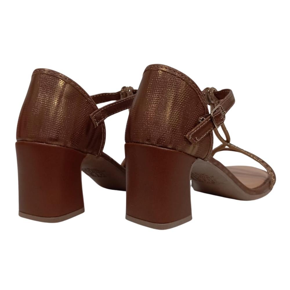 SANDÁLIA MISSISSIPI FIVELA REF: MF753 FEMININO Bronze 4