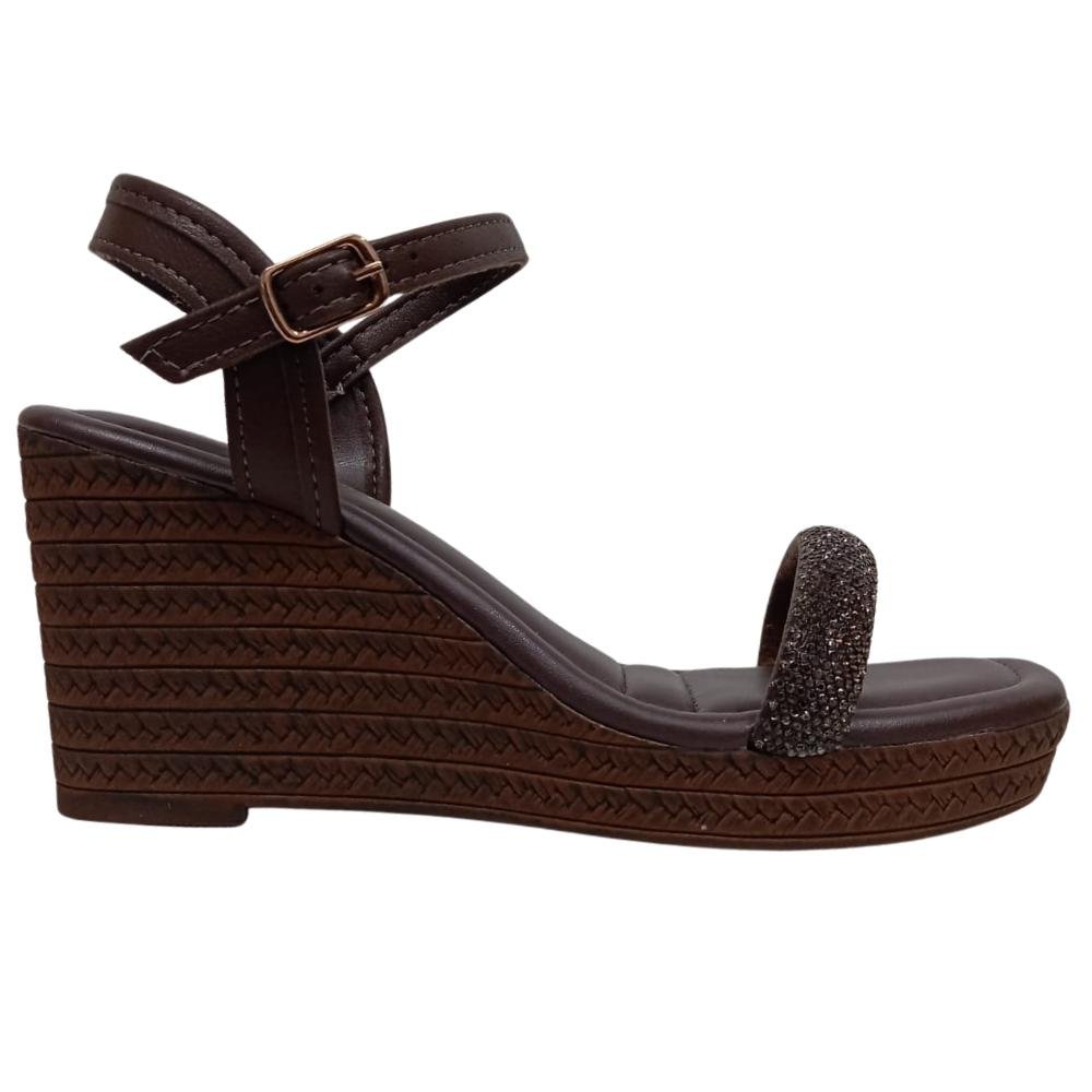 SANDÁLIA MISSISSIPI ANABELA TIRAS REF: MF513 FEMININO Cacau