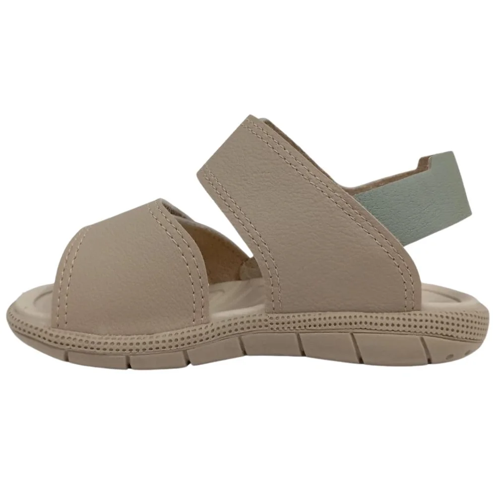 SANDÁLIA KLIN TIC TAC CALCE FÁCIL REF: 171264 MENINO Palha/Verde 2