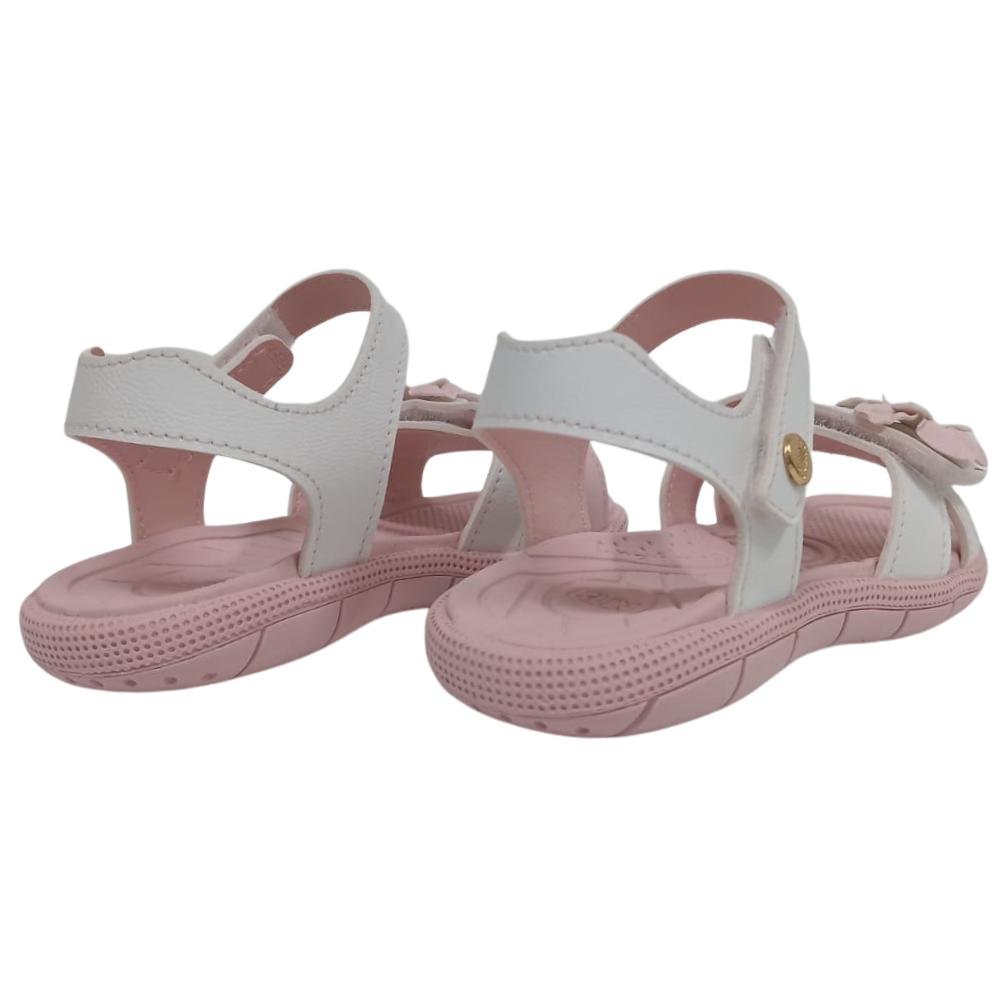 SANDÁLIA KLIN FLOR CALCE FÁCIL REF: 171259 MENINA Branco/Rosa Claro 4