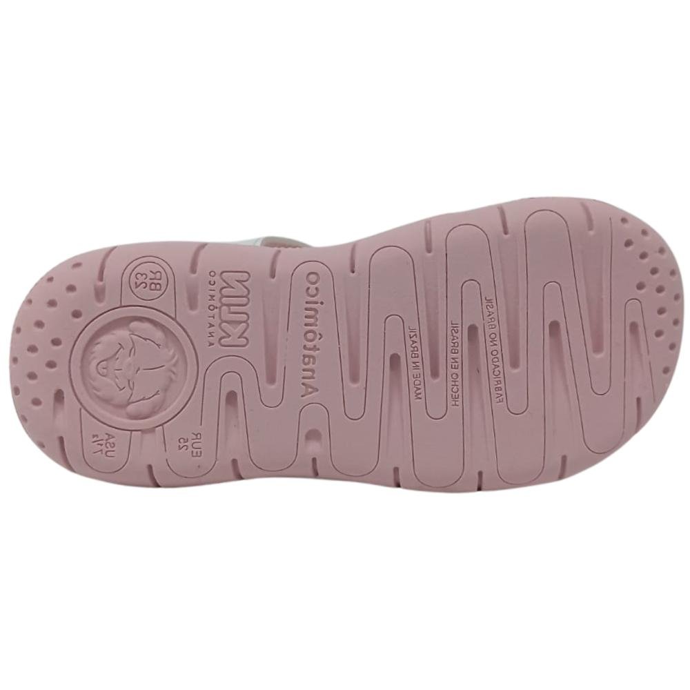 SANDÁLIA KLIN FLOR CALCE FÁCIL REF: 171259 MENINA Branco/Rosa Claro 5