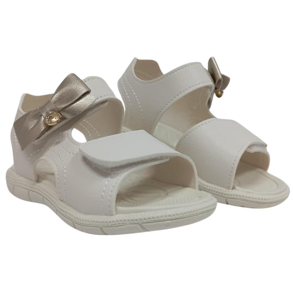 SANDÁLIA KLIN TIC TAC LAÇO REF: 171261 MENINA Off White/Dourado 3