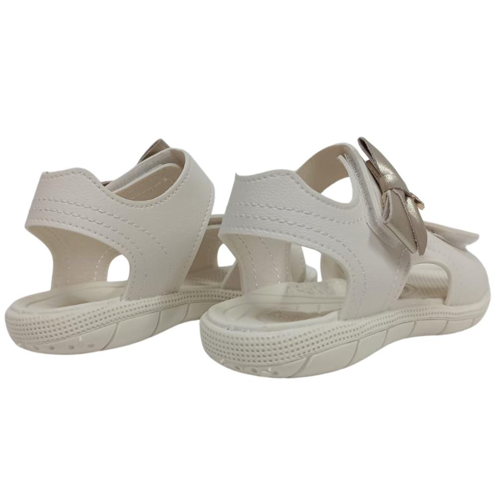 SANDÁLIA KLIN TIC TAC LAÇO REF: 171261 MENINA Off White/Dourado 4