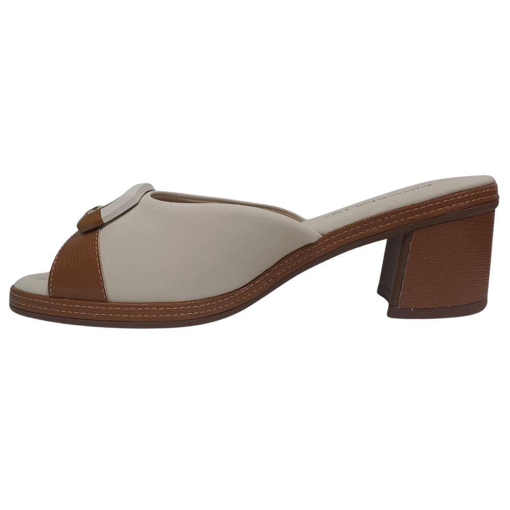 TAMANCO PICCADILLY SALTO BAIXO REF: 566075 FEMININO Off White/Mascavo 2