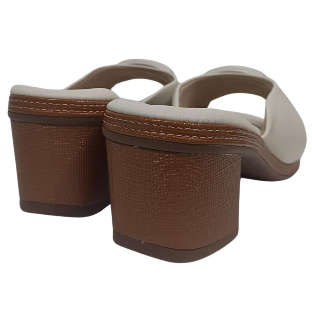 TAMANCO PICCADILLY SALTO BAIXO REF: 566075 FEMININO Off White/Mascavo 4