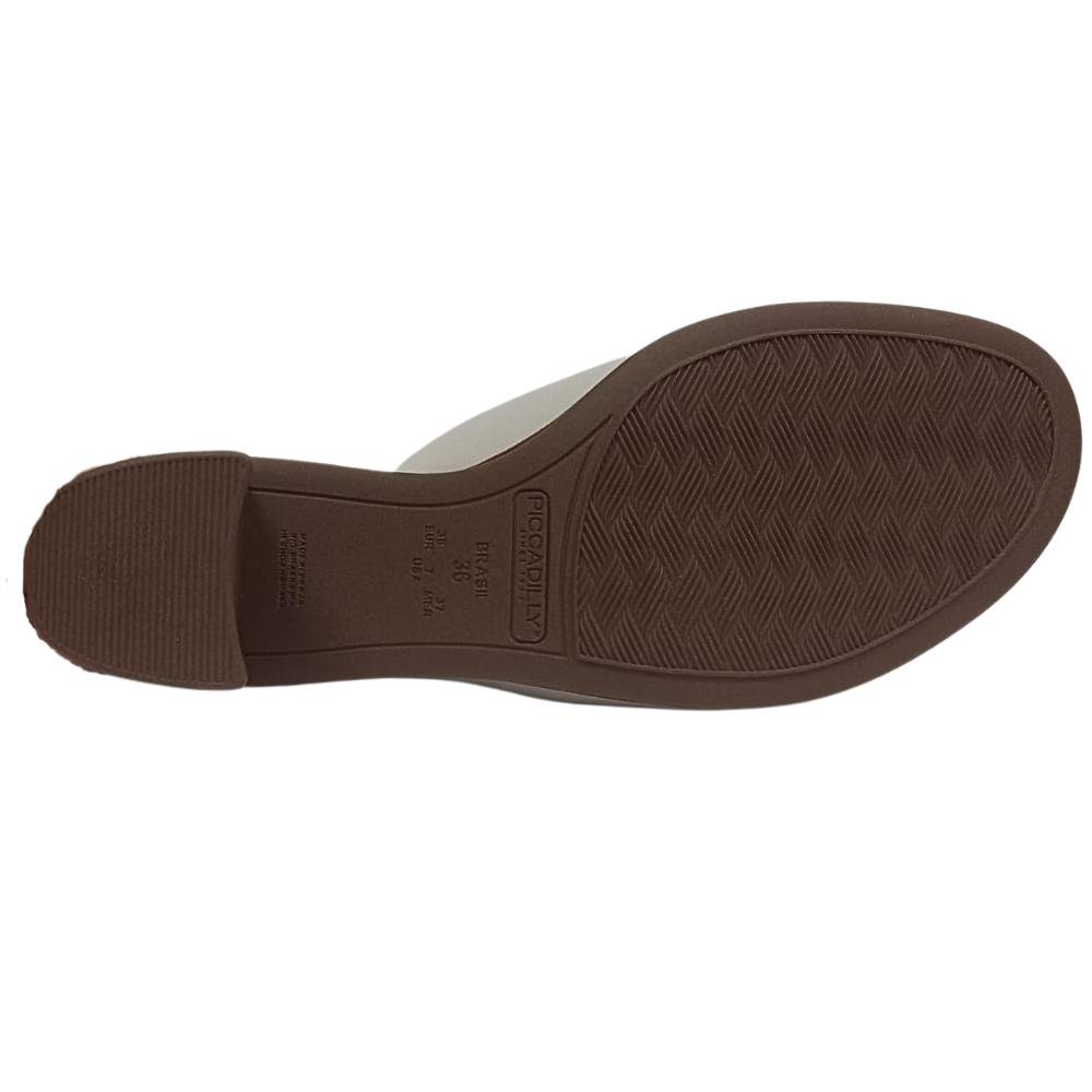 TAMANCO PICCADILLY SALTO BAIXO REF: 566075 FEMININO Off White/Mascavo 5