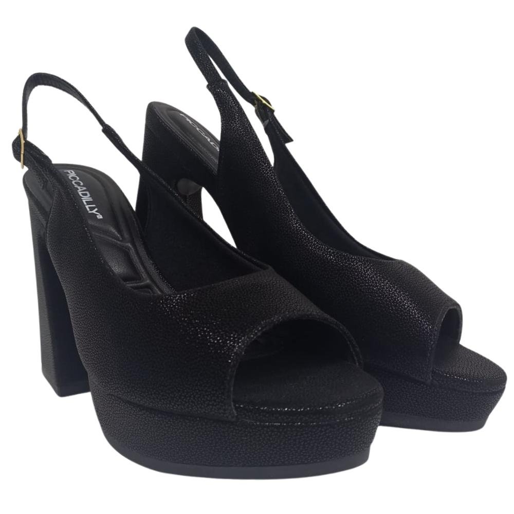 SANDÁLIA PICCADILLY FIVELA REF:819009 FEMININO Preto 3