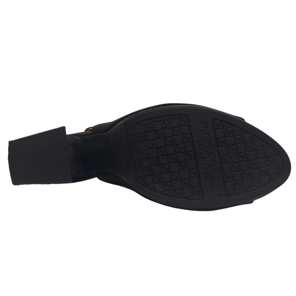 SANDÁLIA PICCADILLY FIVELA REF:819009 FEMININO Preto 5