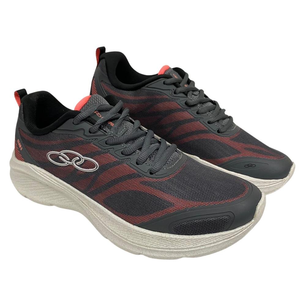 TENIS OLYMPIKUS GLAN 3 ESPORTIVO REF:43612221 FEMININO Chumbo/Vermelho 3