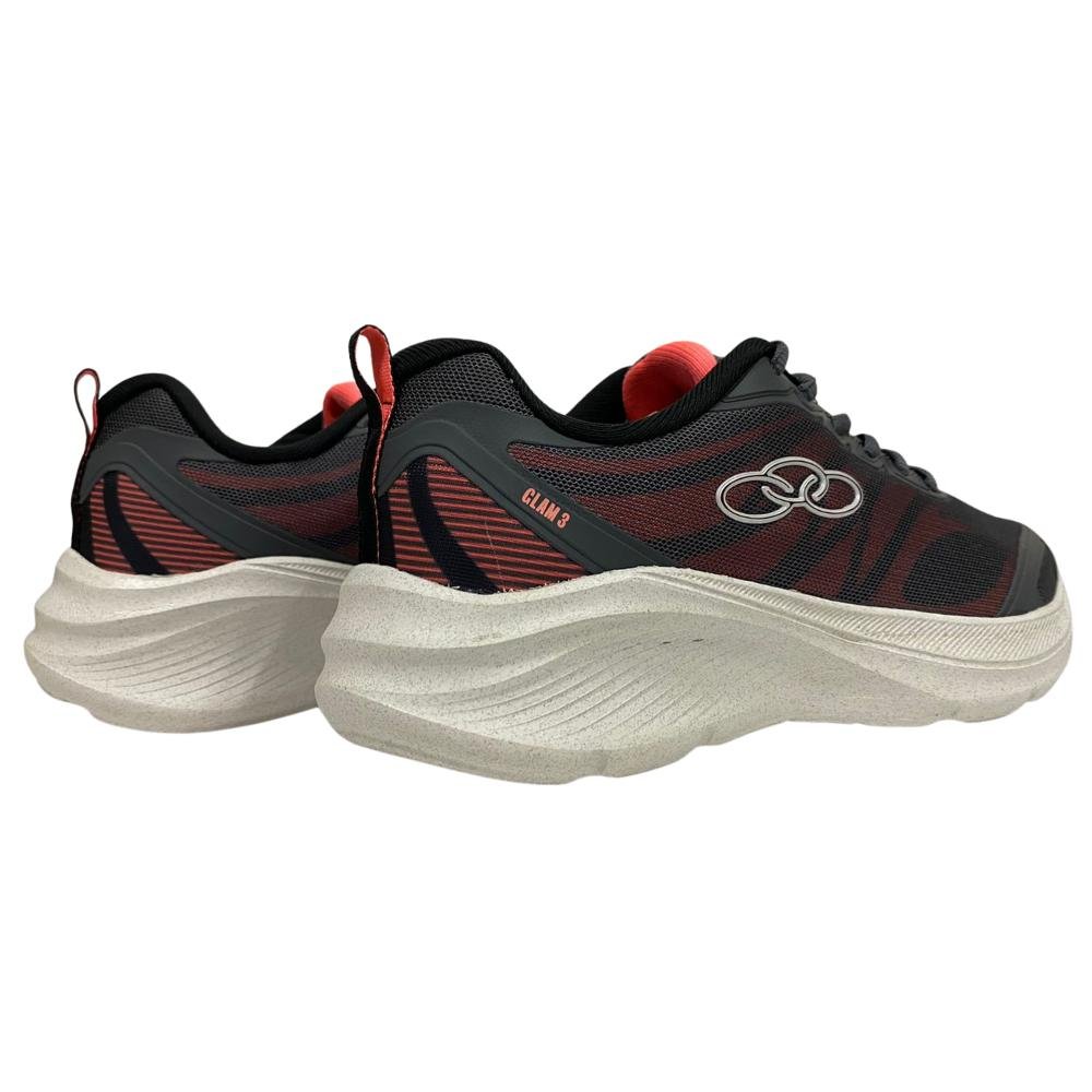 TENIS OLYMPIKUS GLAN 3 ESPORTIVO REF:43612221 FEMININO Chumbo/Vermelho 4