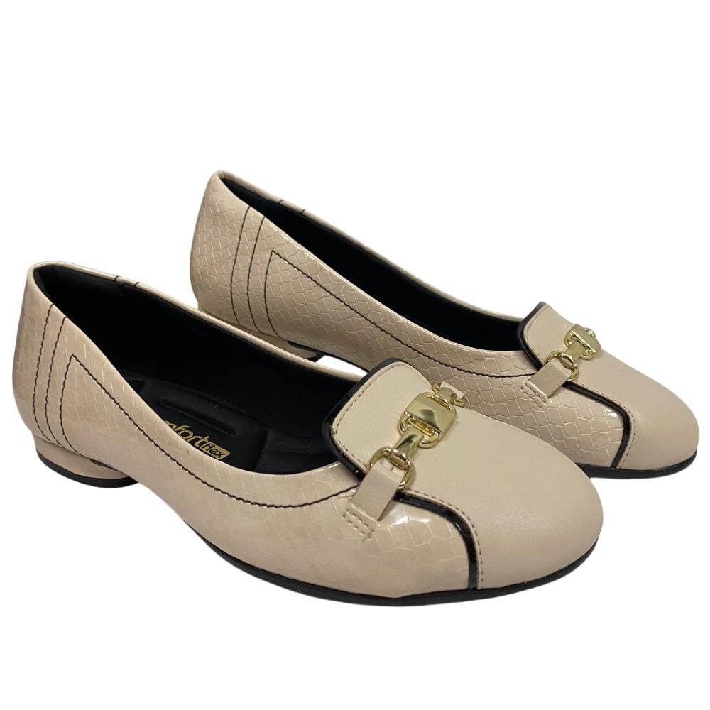 SAPATILHA COMFORTFLEX SALTO BAIXO REF:2262403 FEMININO Bege 3