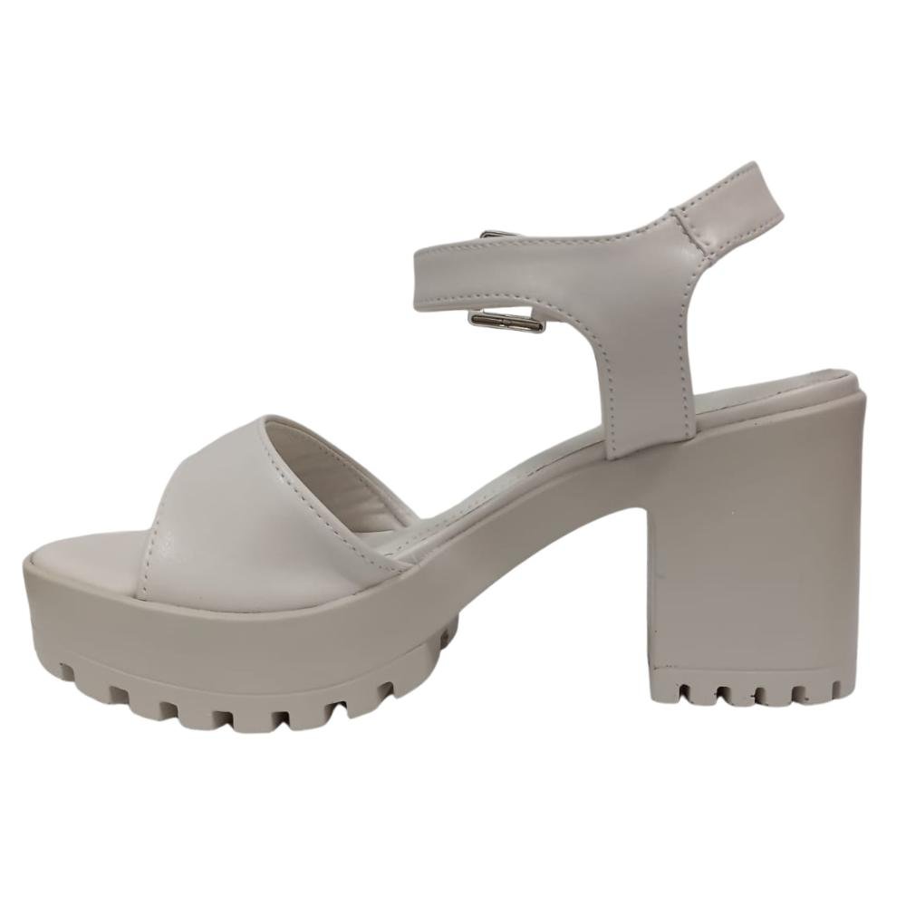 SANDÁLIA VIA MARTE FIVELA REF: 23-17407 FEMININO Bege 2