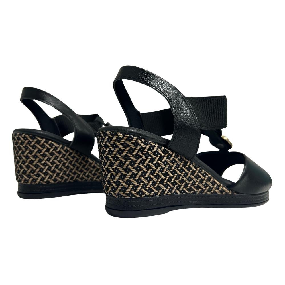 SANDÁLIA PICCADILLY ANABELA REF: 408240 FEMININO Preto 4