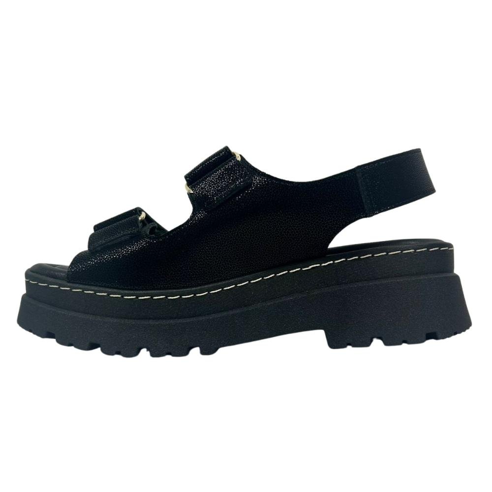 SANDÁLIA PICCADILLY PLATAFORMA REF:249003 FEMININO Preto 2