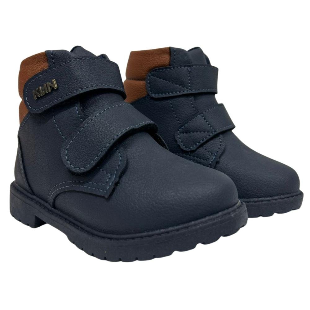 BOTA KLIN BABY ROCK CANO CURTO REF:175057 MENINO Azul 3