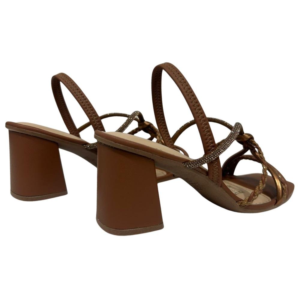 SANDÁLIA DAKOTA SALTO STRASS RIVES REF: Y9761 FEMININO Marrom 4