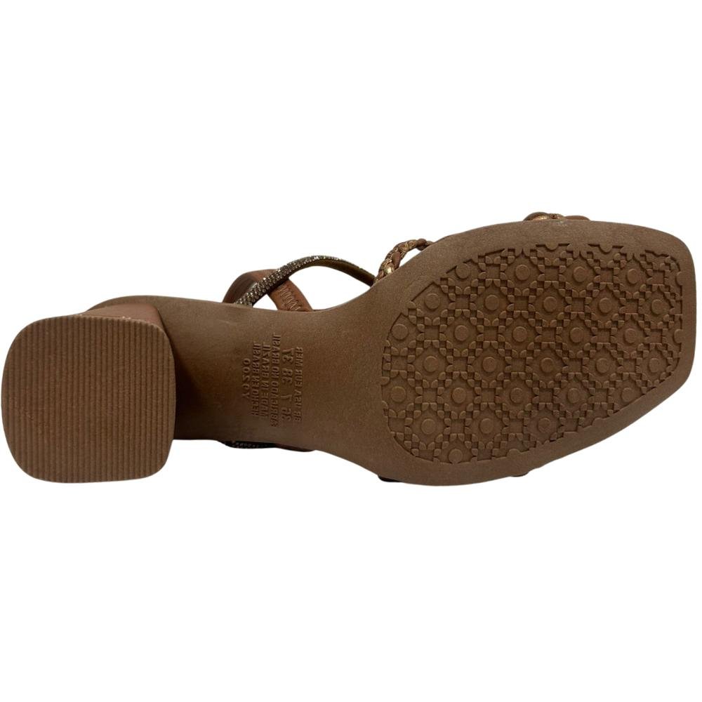 SANDÁLIA DAKOTA SALTO STRASS RIVES REF: Y9761 FEMININO Marrom 5