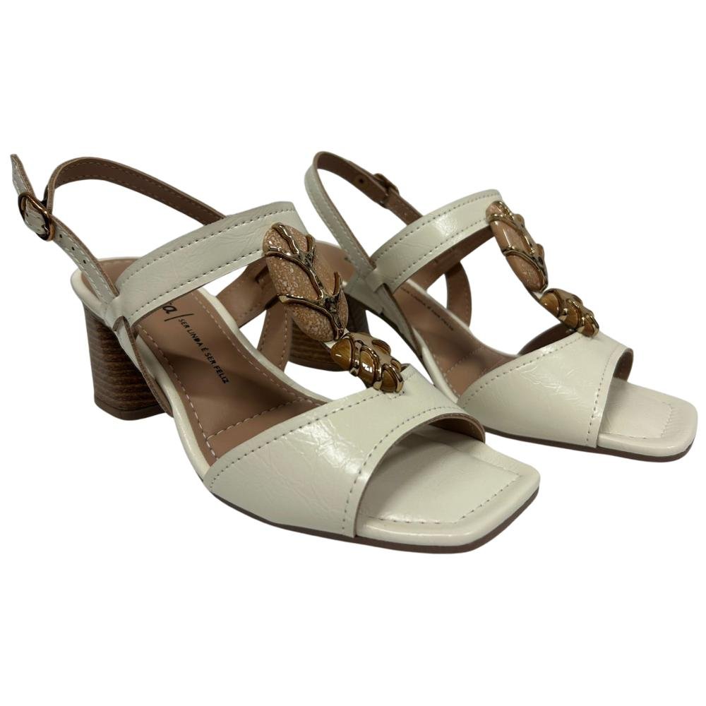 SANDÁLIA DAKOTA SALTO FIVELA VIERE REF: Y9762 FEMININO Branco 3