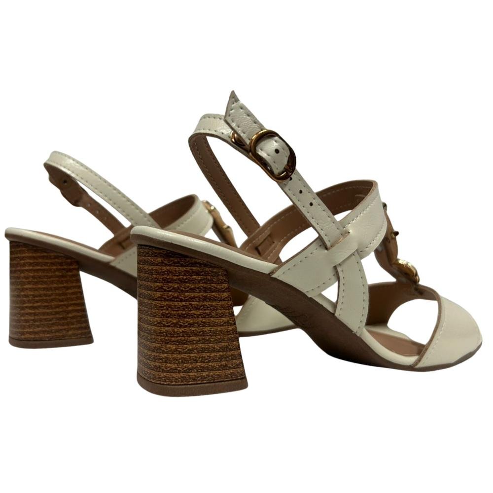 SANDÁLIA DAKOTA SALTO FIVELA VIERE REF: Y9762 FEMININO Branco 4