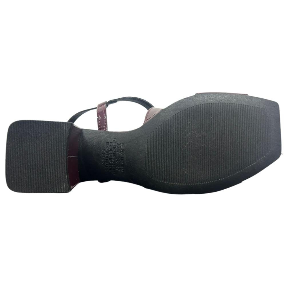 SANDÁLIA DAKOTA MIRAI SALTO BLOCO REF: Y9753 FEMININO Vinho 5