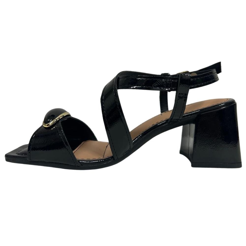 SANDÁLIA DAKOTA MIRAI SALTO BLOCO REF: Y9753 FEMININO Preto 2