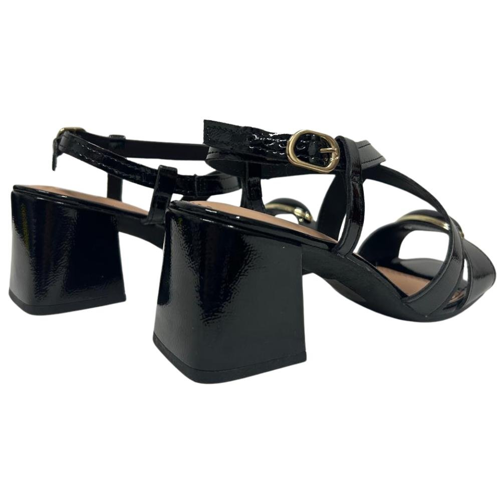 SANDÁLIA DAKOTA MIRAI SALTO BLOCO REF: Y9753 FEMININO Preto 4