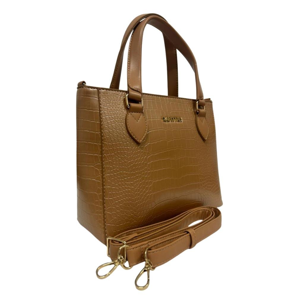 BOLSA RAFITTHY ALÇAS ZÌPER REF:28.25182A FEMININO Marrom 3