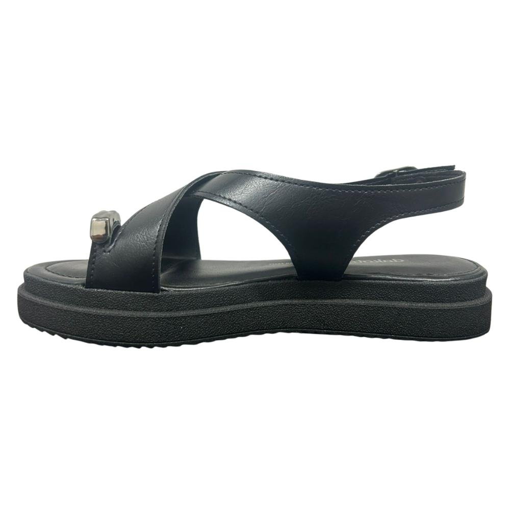 SANDÁLIA DAKOTA VIERI FIVELA REF: Y9283 FEMININO Preto 2