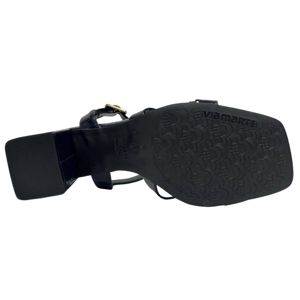 SANDÁLIA VIA MARTE SALTO BLOCO REF:171-034 FEMININO Preto 5