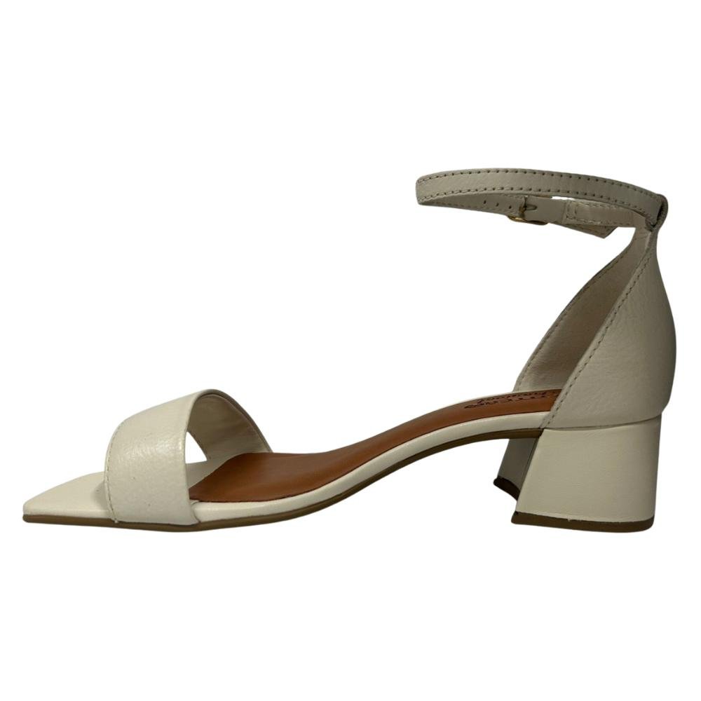 SANDÁLIA BOTTERO SALTO BAIXO CATIA REF:374001 FEMININO Off White 2