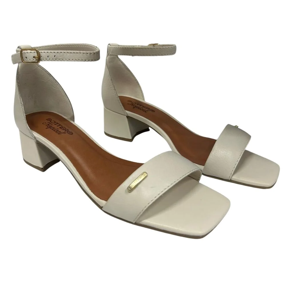 SANDÁLIA BOTTERO SALTO BAIXO CATIA REF:374001 FEMININO Off White 3