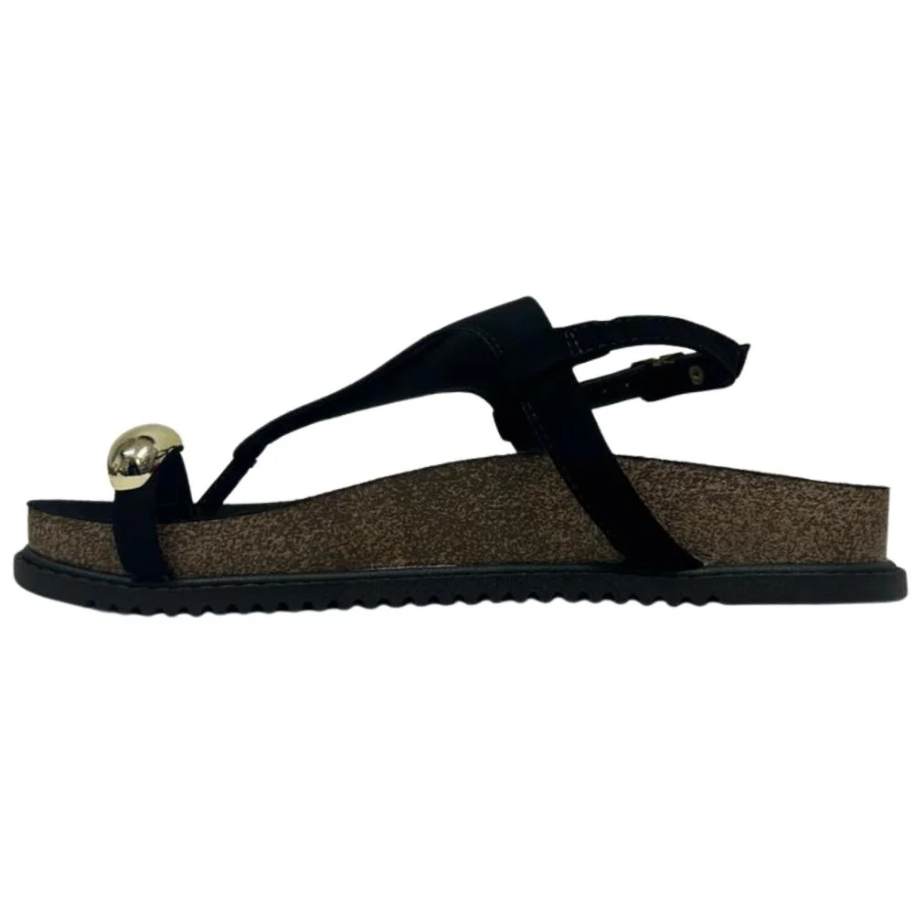 SANDÁLIA BEIRA RIO FIVELA REF:8524.109 FEMININO Preto 2