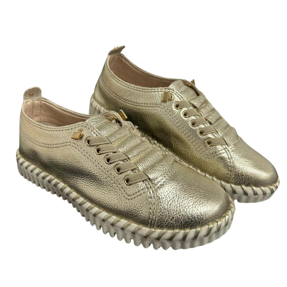 TÊNIS BOTTERO ELASTICO REF: 374102M FEMININO Dourado 3