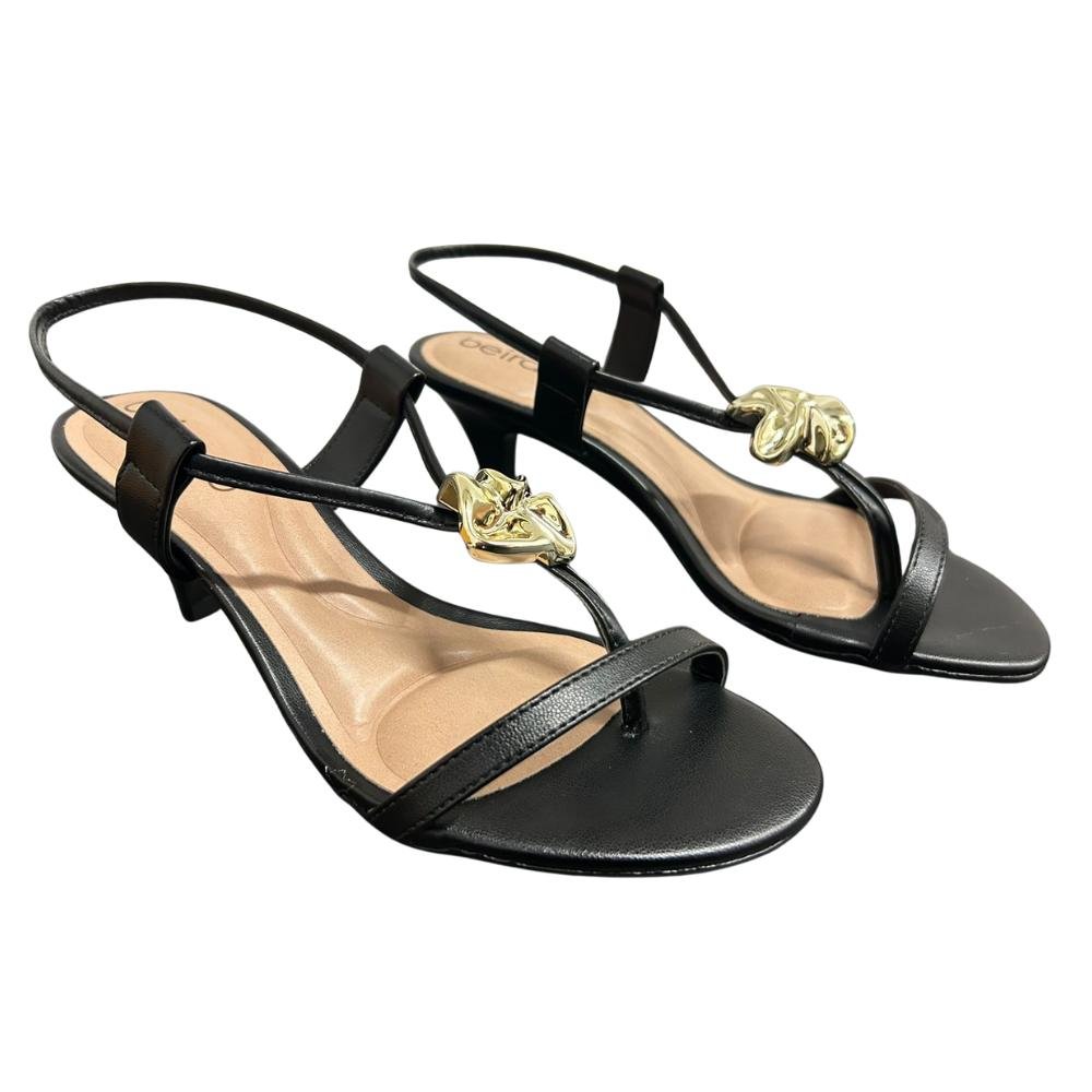 SANDÁLIA BEIRA RIO SALTO FINO REF: 8308.1443 FEMININO Preto 3