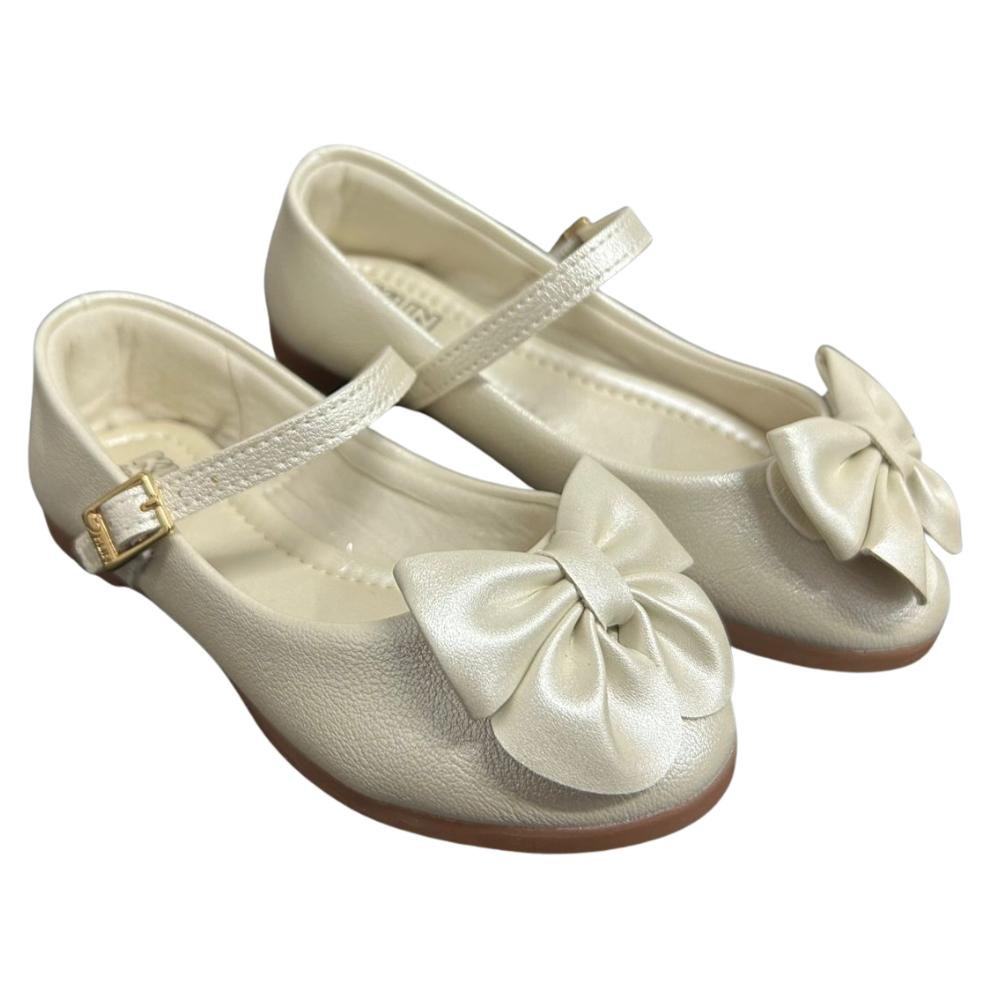 SAPATILHA KLIN PRINCESA LAÇO REF:151237 MENINA Bege 3