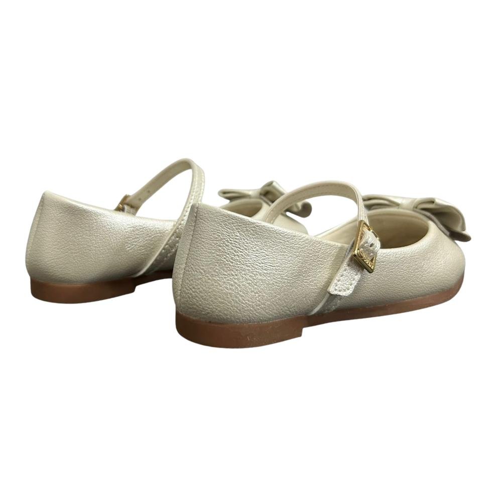 SAPATILHA KLIN PRINCESA LAÇO REF:151237 MENINA Bege 4