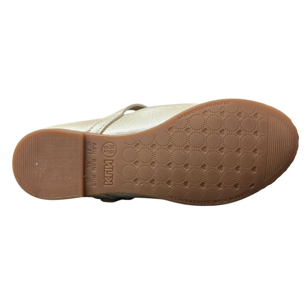 SAPATILHA KLIN PRINCESA LAÇO REF:151237 MENINA Bege 5