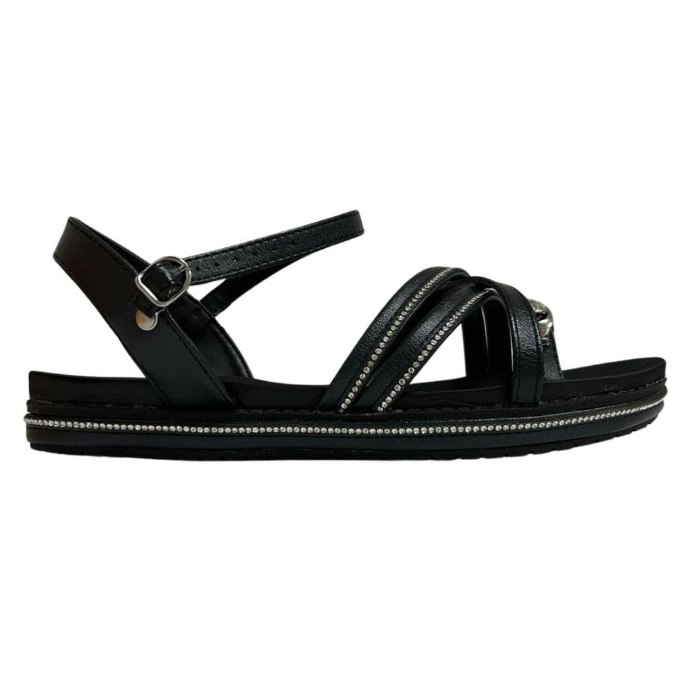 SANDÁLIA BEIRA RIO FIVELA STRASS REF:8565.103 FEMININO