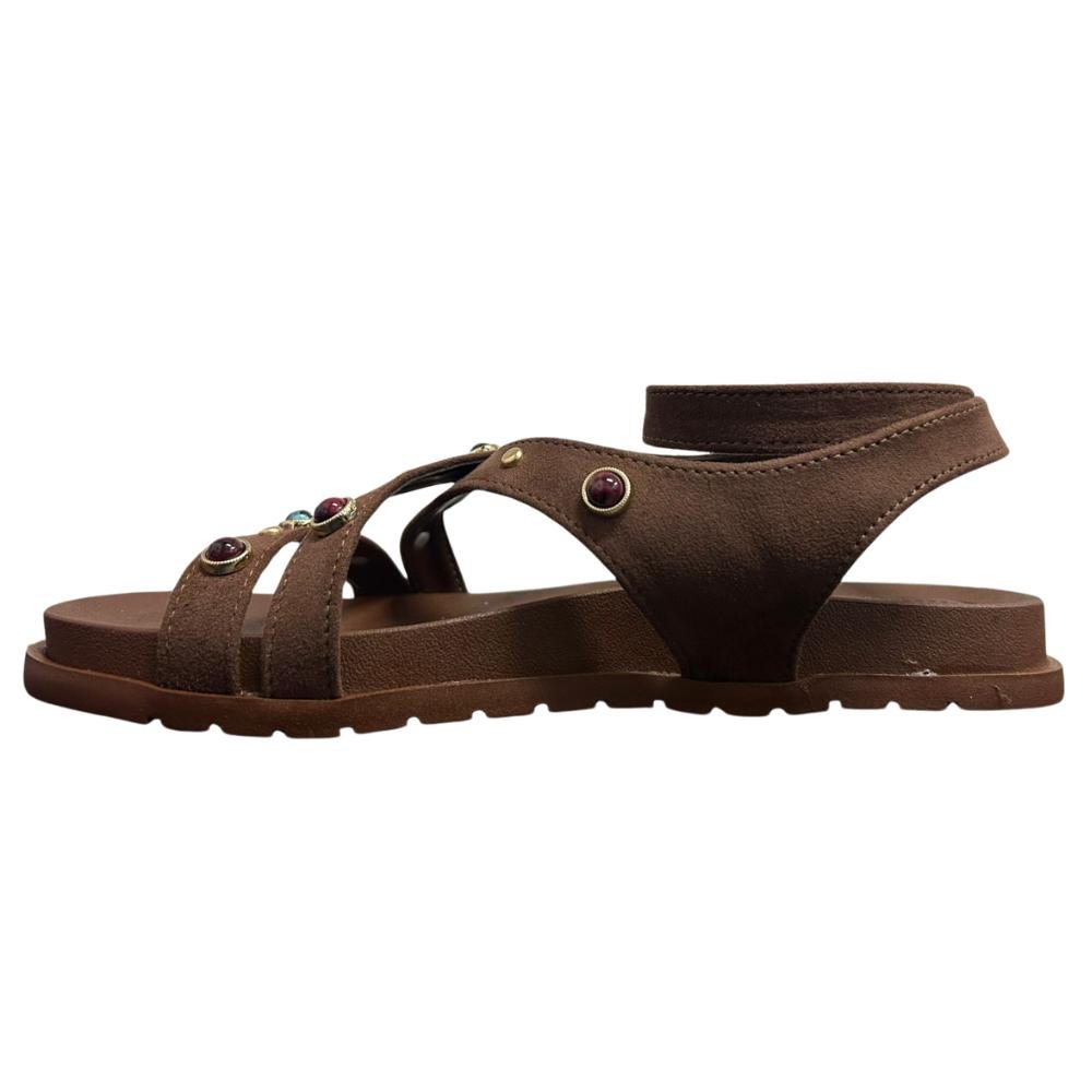 SANDÁLIA VIA MARTE TIRAS REF:174-016 FEMININO Marrom 2