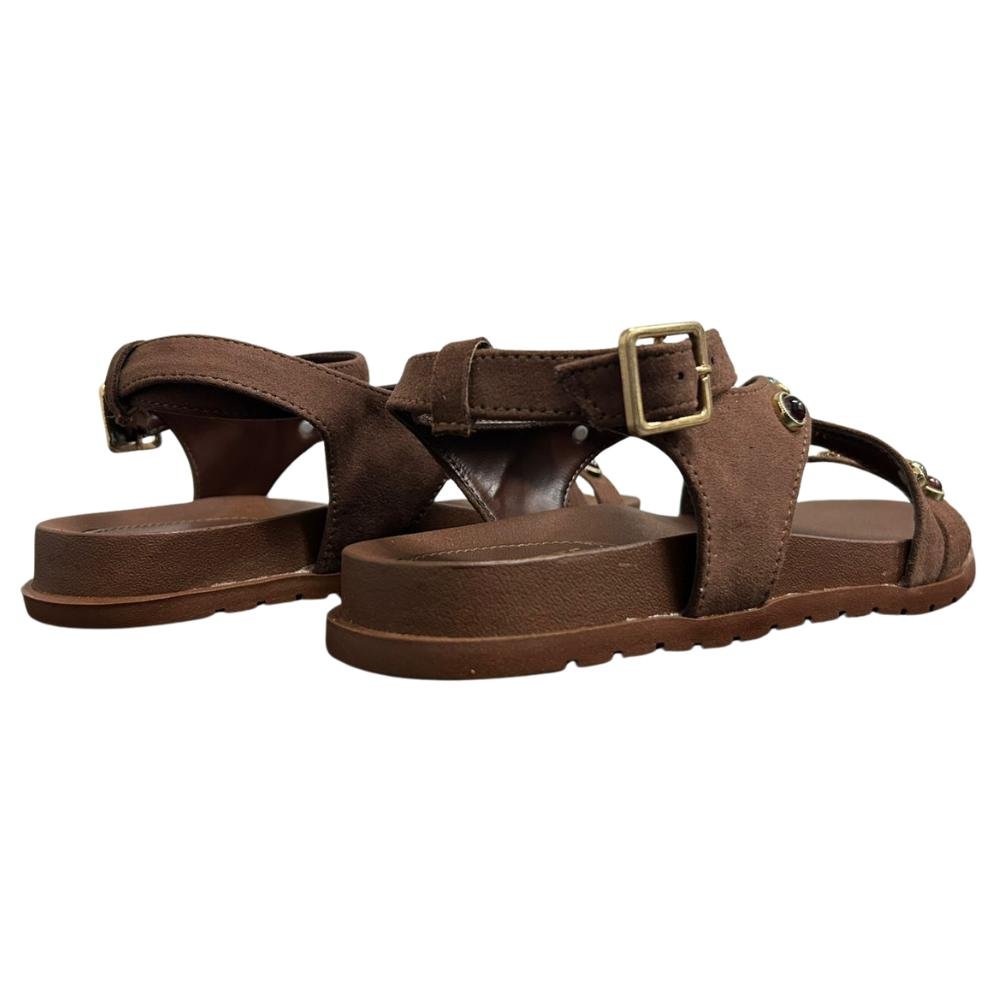 SANDÁLIA VIA MARTE TIRAS REF:174-016 FEMININO Marrom 4