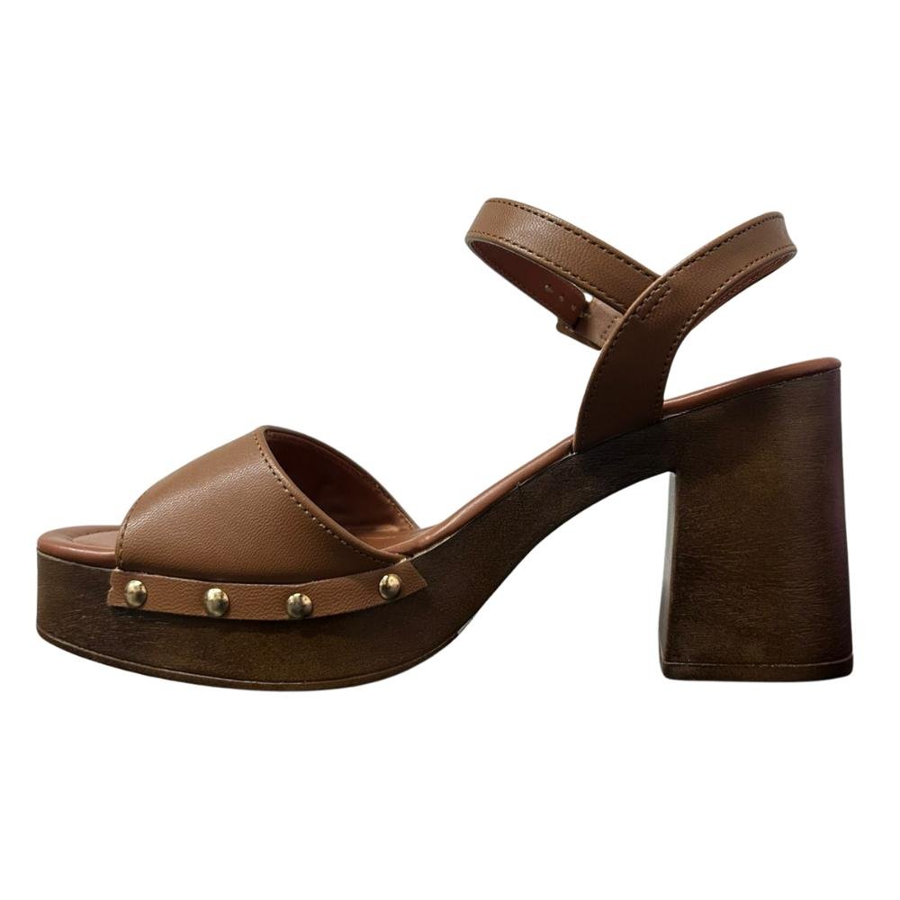 SANDÁLIA VIA MARTE SALTO ALTO REF:311-006 FEMININO Marrom 2