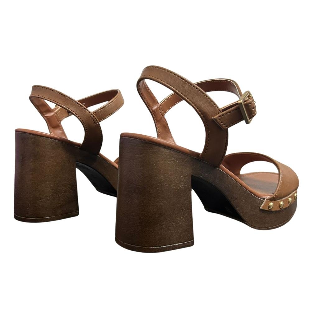 SANDÁLIA VIA MARTE SALTO ALTO REF:311-006 FEMININO Marrom 4