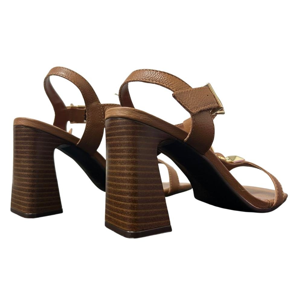 SANDÁLIA VIA MARTE PEDRARIA REF:174-016 FEMININO Marrom 4