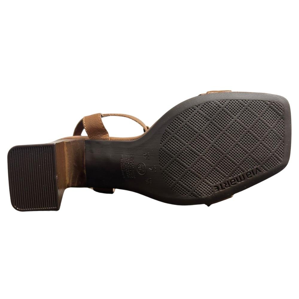 SANDÁLIA VIA MARTE PEDRARIA REF:174-016 FEMININO Marrom 5