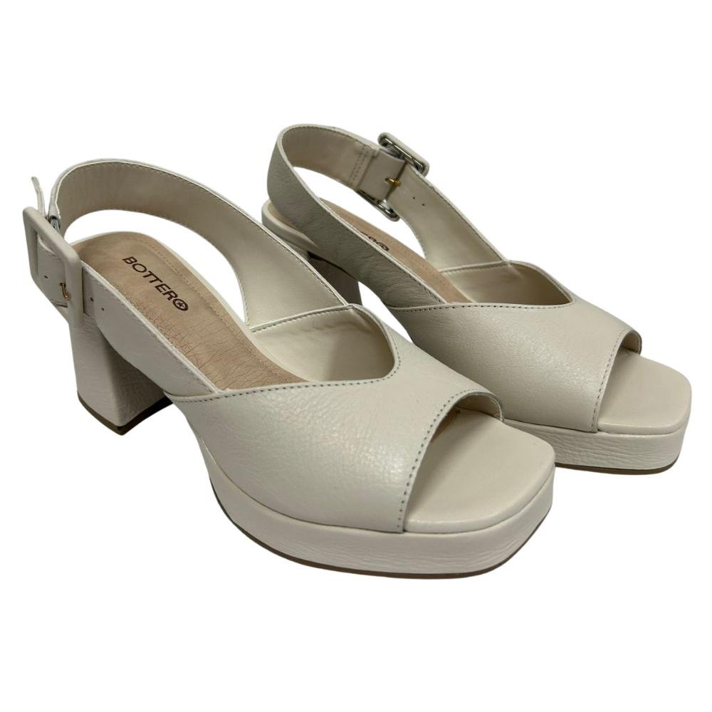 SANDÁLIA BOTTERO SALTO MÉDIO REF:356309 FEMININO Off White 3