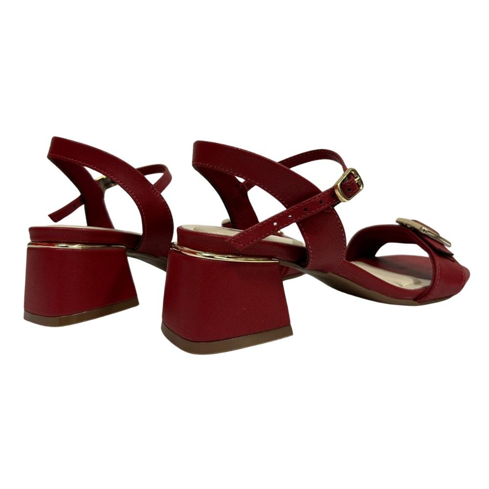 SANDÁLIA BEBECÊ SALTO MÉDIO REF:T5240-151 FEMININO Vermelho 4