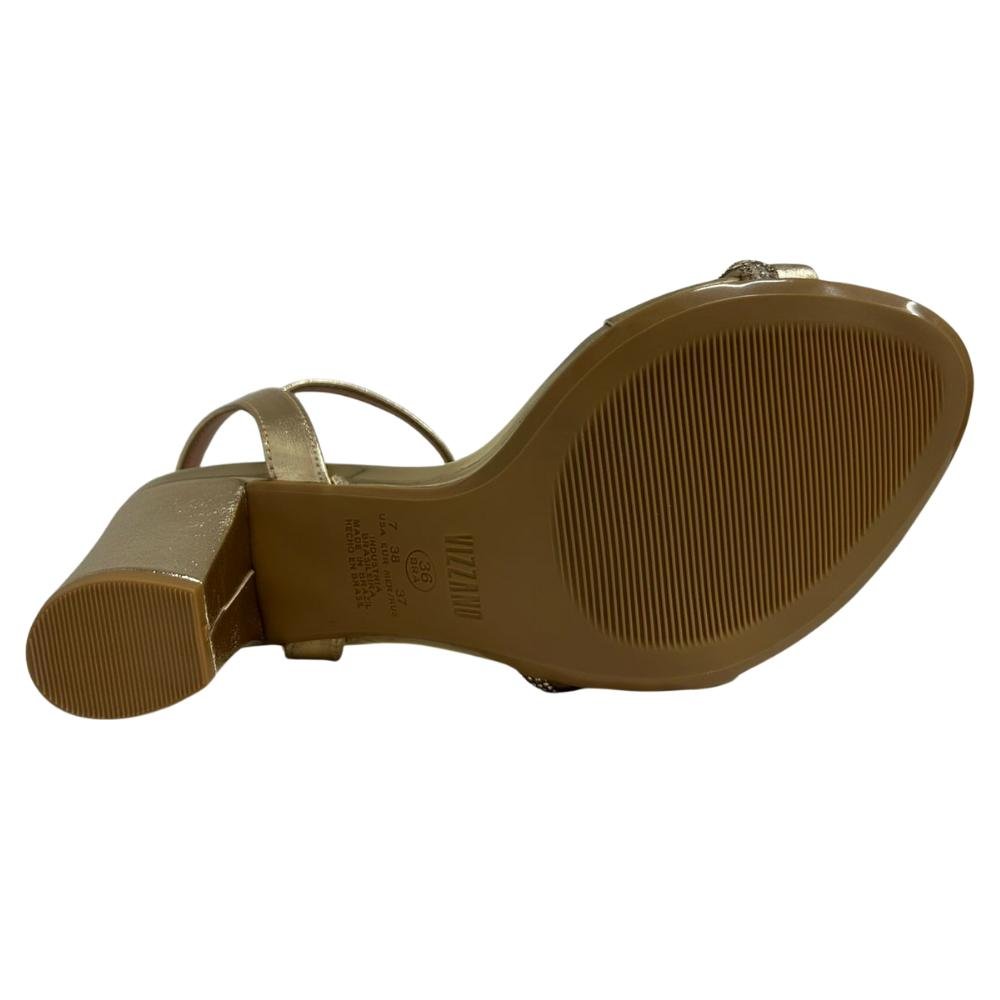 SANDÁLIA VIZZANO SALTO BLOCO REF:6262.1034 FEMININO Dourado 5