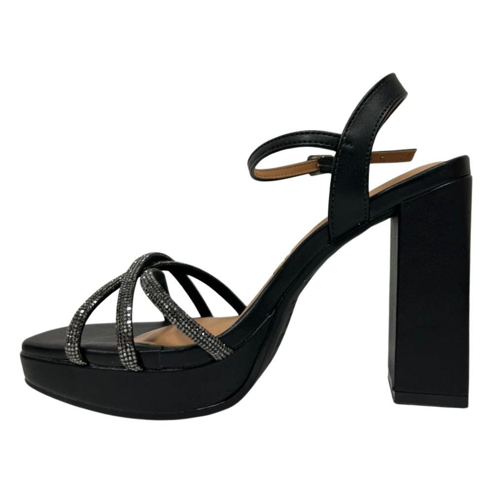 SANDÁLIA VIZZANO SALTO BLOCO REF:6551.105 FEMININO Preto 2