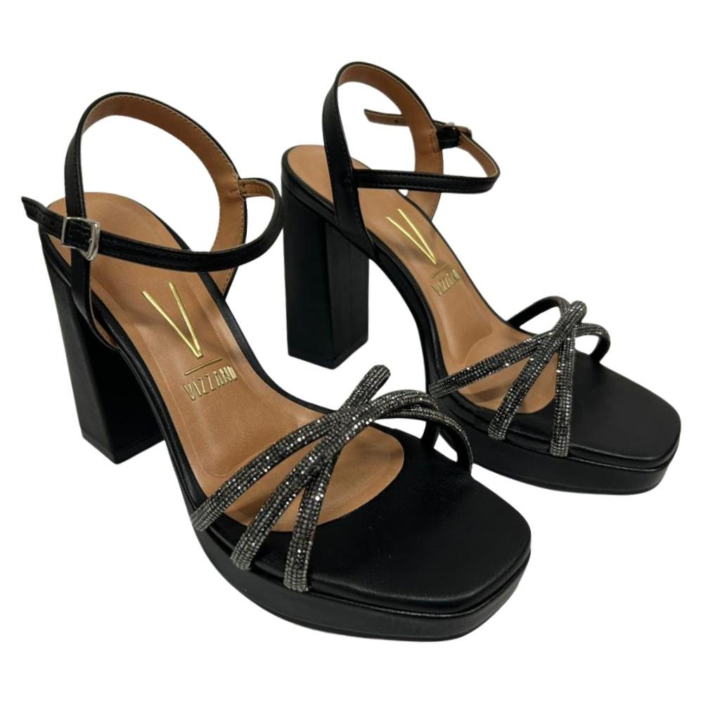 SANDÁLIA VIZZANO SALTO BLOCO REF:6551.105 FEMININO Preto 3